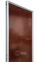 Puerta Cedrillo Lustrado 70cm Derecha Marco de Aluminio 7cm - CAOBA