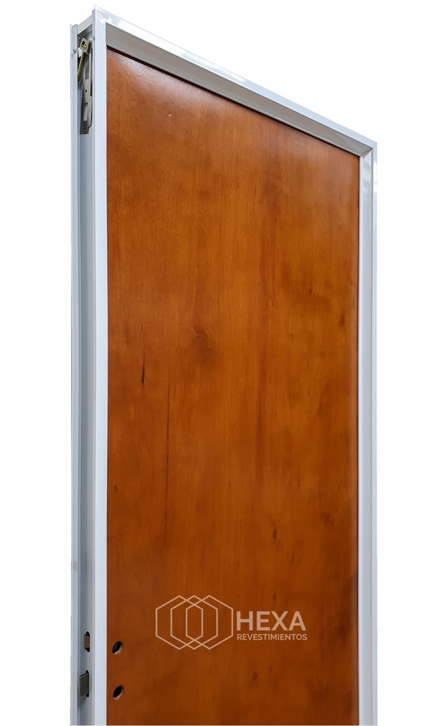 Puerta Cedrillo Lustrado 70cm Derecha Marco de Aluminio 7cm - ROBLE