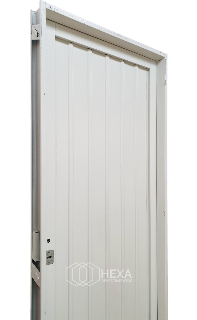 Puerta de Chapa Simple MOD.108 (Ciega) Blanco 80cm Derecha