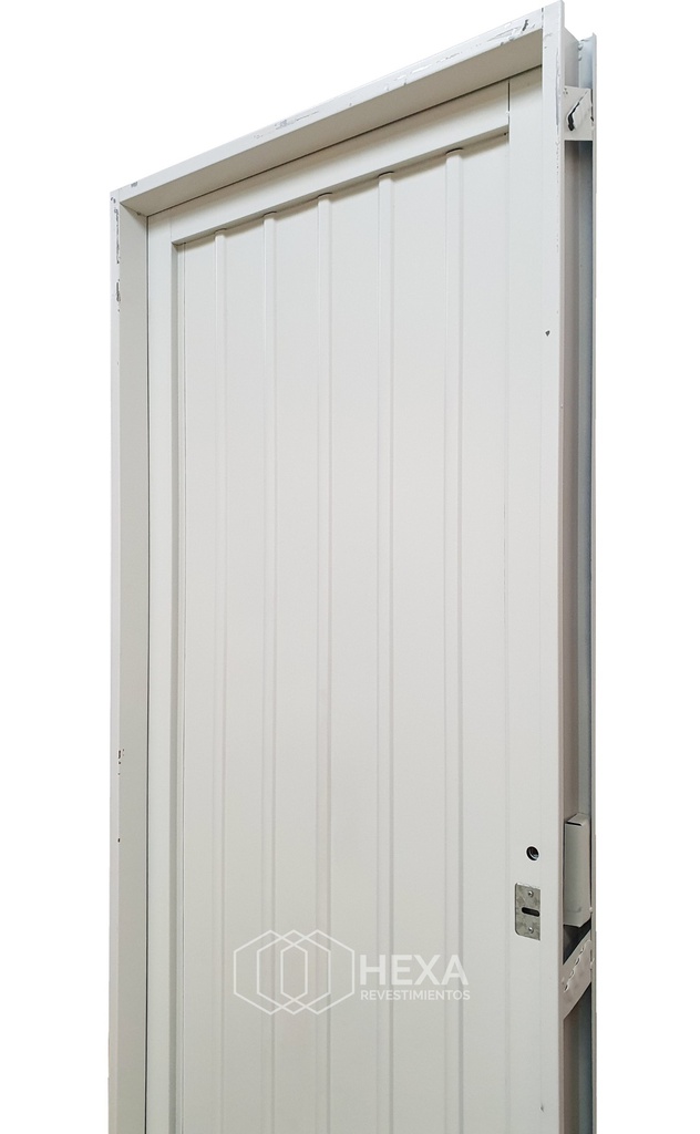 Puerta de Chapa Simple MOD.108 (Ciega) Blanco 80cm Izquierda