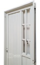 Puerta de Chapa Simple MOD.110 (Reja Lateral) Blanco 80cm Derecha