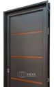 Puerta de Chapa Simple MOD.2021 Negro 80cm Derecha