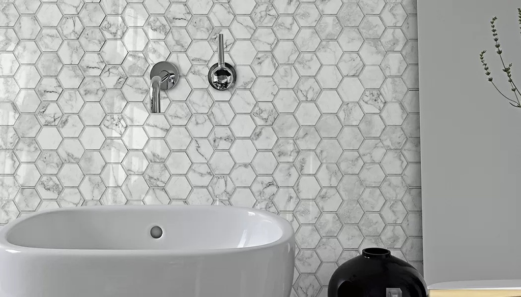 MOSAICO HEXA CARRARA - 26x30 - PIU