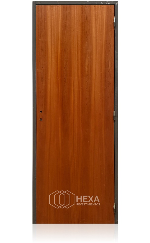 Puerta CEDRO Australiano 60cm Izquierda Marco Chapa 6,5cm  - ECOABERTURAS