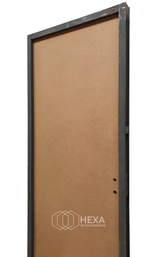 Puerta MDF 60cm Izquierda Marco Chapa 6,5cm  - ECOABERTURAS