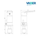 ZAFIRO Monocomando BIDET - VASSER