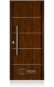 OFERTA! Puerta Foliada FUTURA (71) -80cm - Caoba - Derecha - Linea PREMIUM