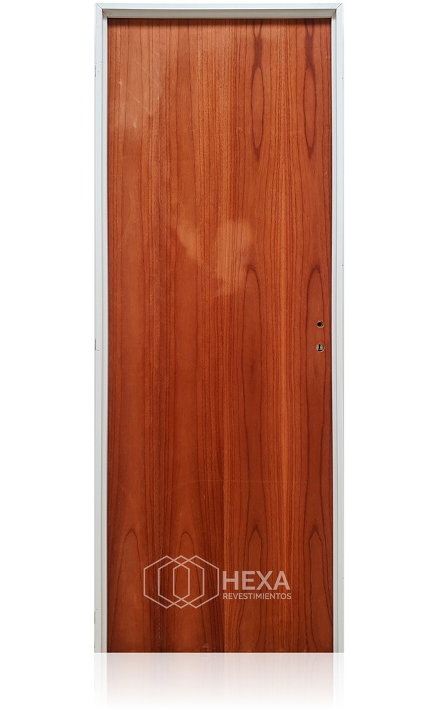 Puerta CEDRO Australiano 60cm Izquierda Marco Aluminio 8cm  - ECOABERTURAS