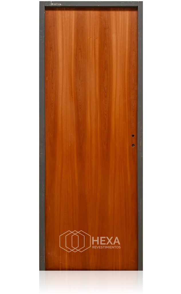 Puerta CEDRO Australiano 70cm Izquierda Marco Chapa 6,5cm  - ECOABERTURAS