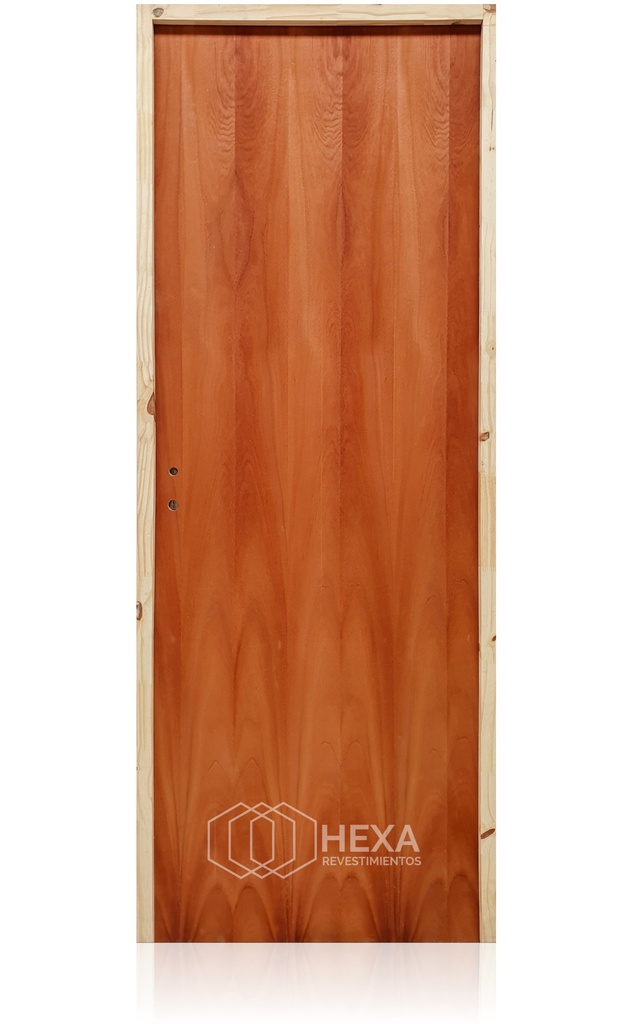 Puerta CEDRO Australiano 70cm Derecha Marco Pino 6,5cm  - ECOABERTURAS