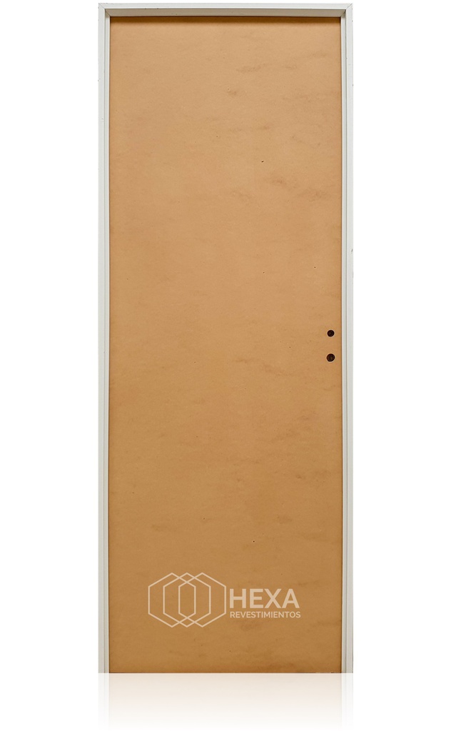 Puerta MDF 60cm Izquierda Marco Aluminio 8cm  - ECOABERTURAS