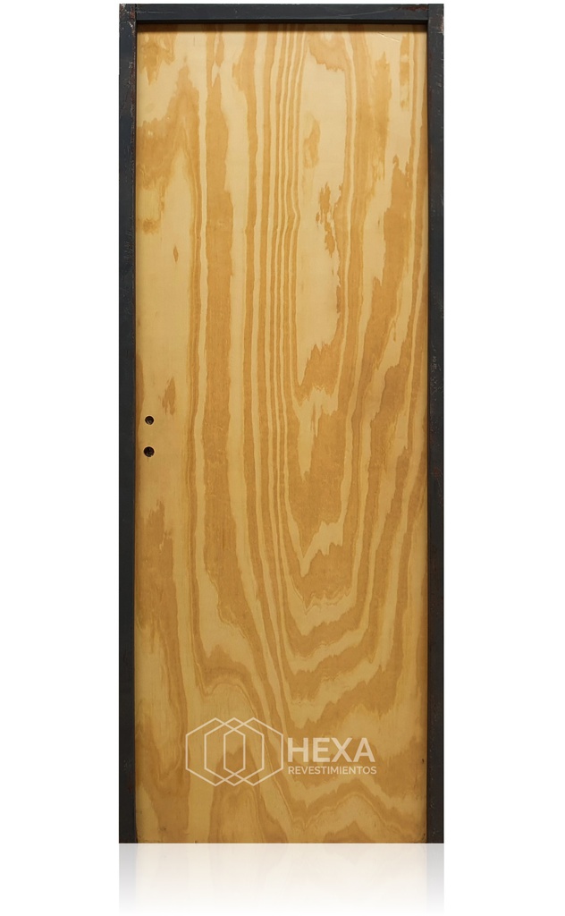 Puerta PINO 60cm Derecha Marco Chapa 6,5cm  - ECOABERTURAS