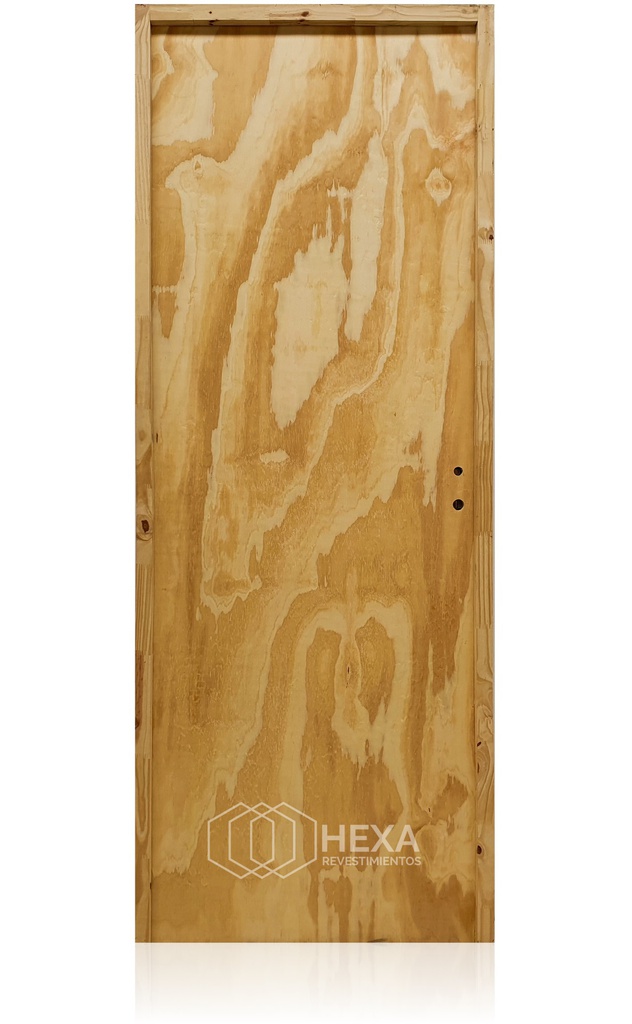 Puerta PINO 60cm Izquierda Marco Pino 6,5cm  - ECOABERTURAS