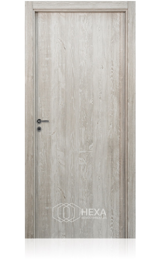 Puerta Tekstura Lisa 70cm Marco Madera 10cm - Nevada Derecha