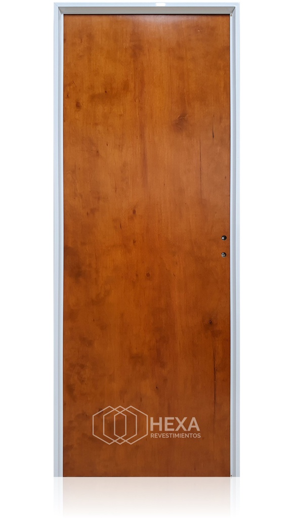 Puerta Cedrillo Lustrado 70cm Izquierda Marco de Aluminio 7cm - ROBLE