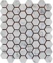 MOSAICO HEXA CARRARA - 26x30 - PIU