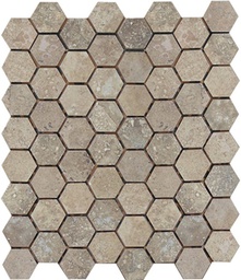 [MOSHEXTRAV26030] MOSAICO HEXA TRAVERTINO - 26x30 - PIU