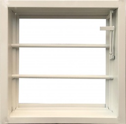 [VE4040] VENTILUZ DE CHAPA C/REJA HIERRO MACIZO 40x40