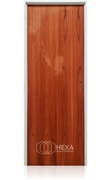 [ECOCAAL60I] Puerta CEDRO Australiano 60cm Izquierda Marco Aluminio 8cm  - ECOABERTURAS