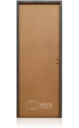 [ECOMDCH70I] Puerta MDF 70cm Izquierda Marco Chapa 6,5cm  - ECOABERTURAS