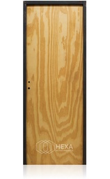 [ECOPICH70D] Puerta PINO 70cm Derecha Marco Chapa 6,5cm  - ECOABERTURAS