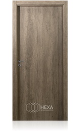 [TEKSL70M10NOD] Puerta Tekstura Lisa 70cm Marco Madera 10cm - Nogal Derecha