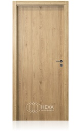 [TEKSL70M10ROI] Puerta Tekstura Lisa 70cm Marco Madera 10cm - Roble Izquierda