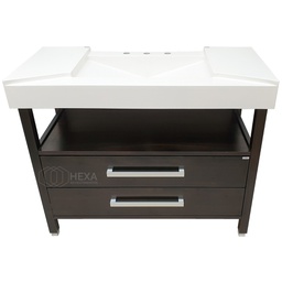 [UDI10MS3-W] Vanitory UDINE 100cm con Mesada STADIUM 3 Agujero - WENGUE