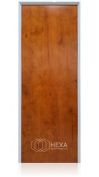 [PCL80ALRO-I] Puerta Cedrillo Lustrado 80cm Izquierda Marco de Aluminio 7cm - ROBLE