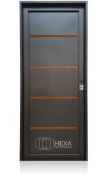 [CHS2021NI] Puerta de Chapa Simple MOD.2021 Negro 80cm Izquierda